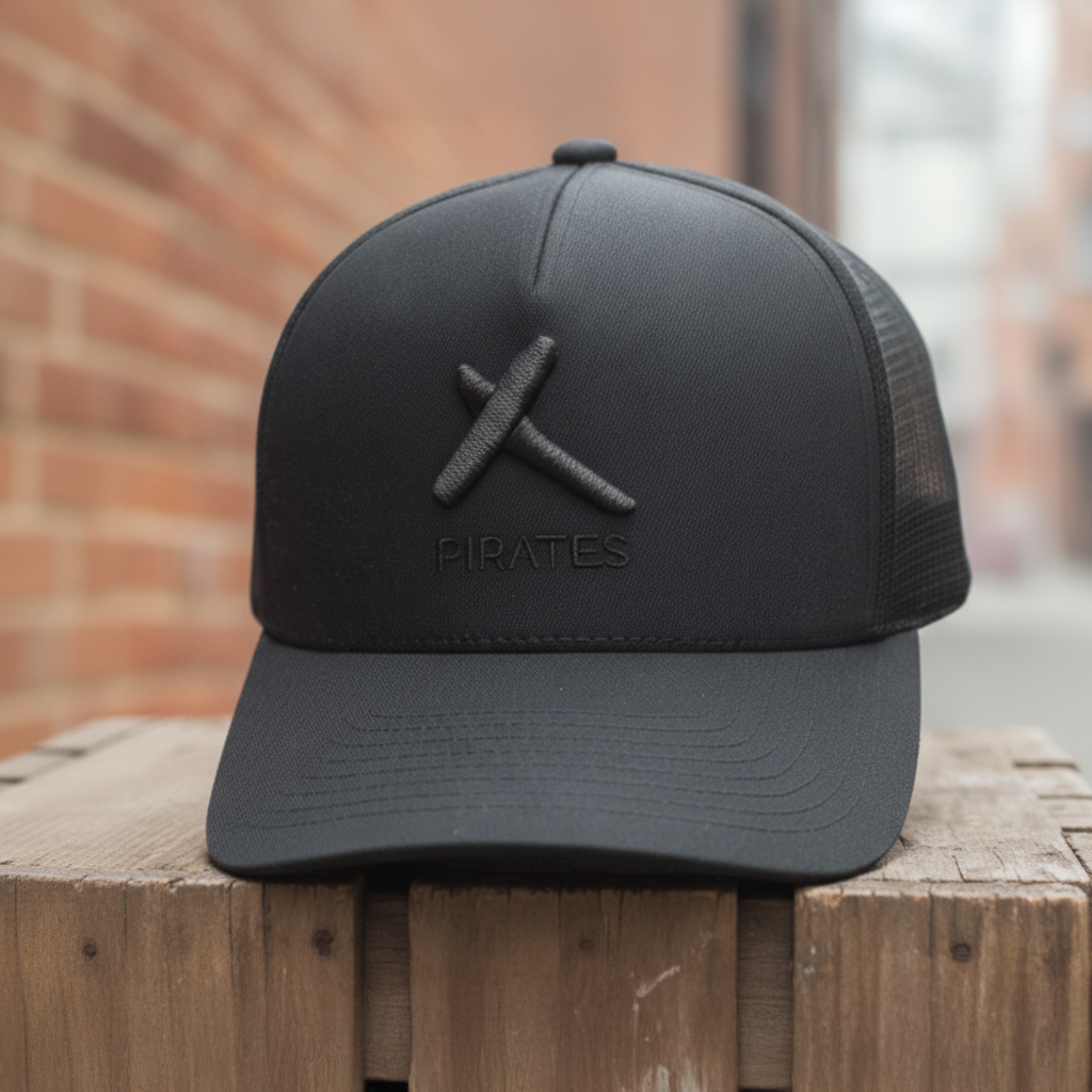 Embroidered Stealth Trucker Hat