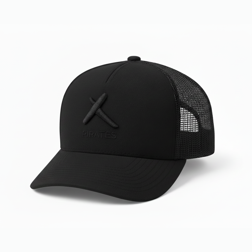 Embroidered Stealth Trucker Hat