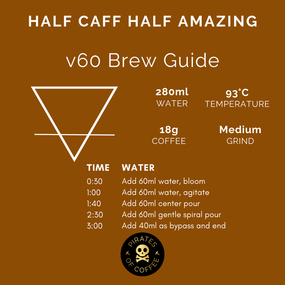 HALF CAFF HALF AMAZING: Brazil 50% Caffeine