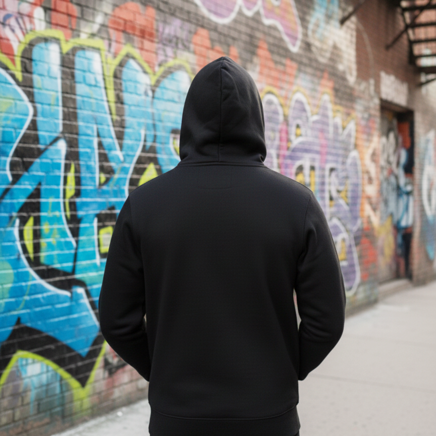 Embroidered Stealth Hoodie